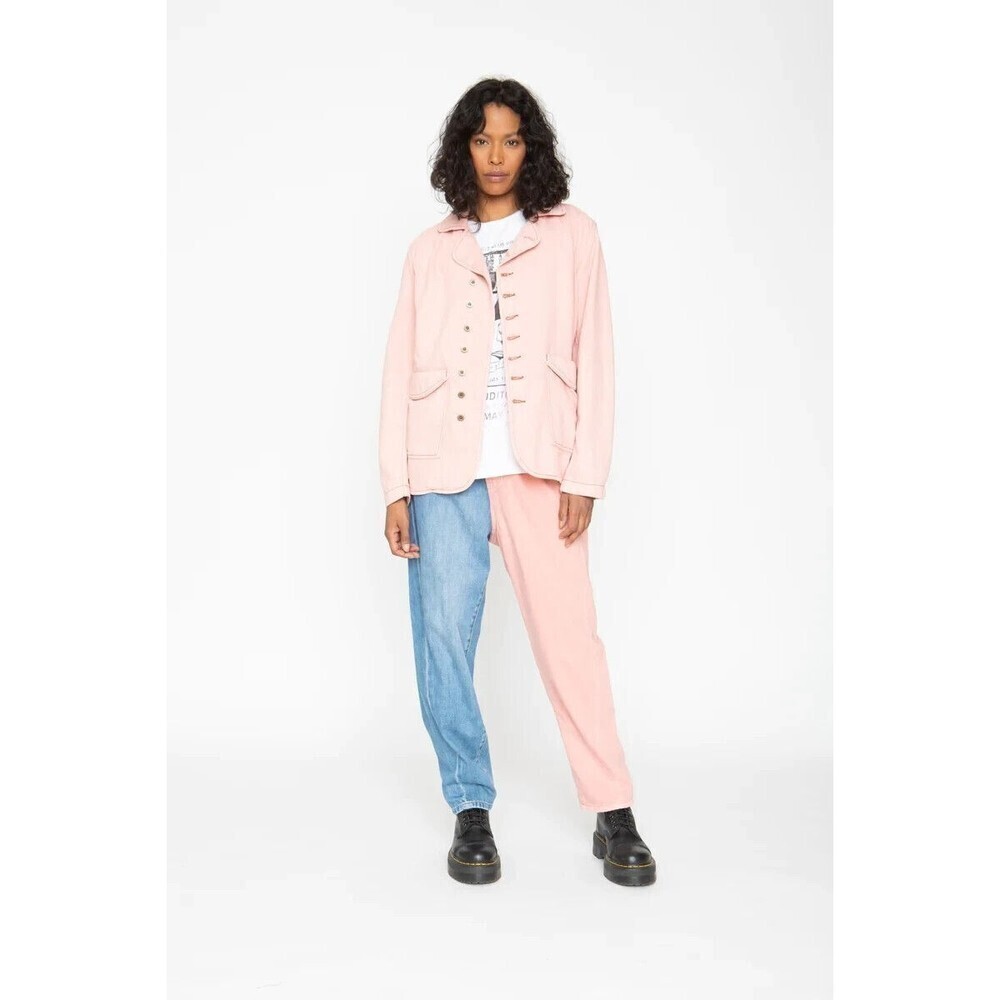 Free People x Sandrine Rose Women Petal Pink Button‎ Down Empire Jacket